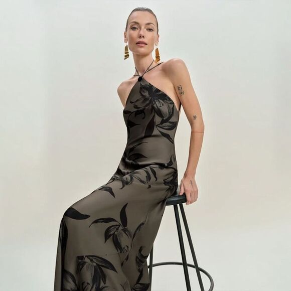 NWOT REFORMATION Zinna Satin Dress in isadora Evening Gown, size US2 & 4 - Picture 5 of 15